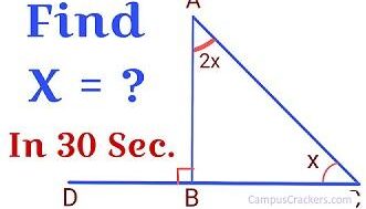 Find measure of angle of a right angle triangle